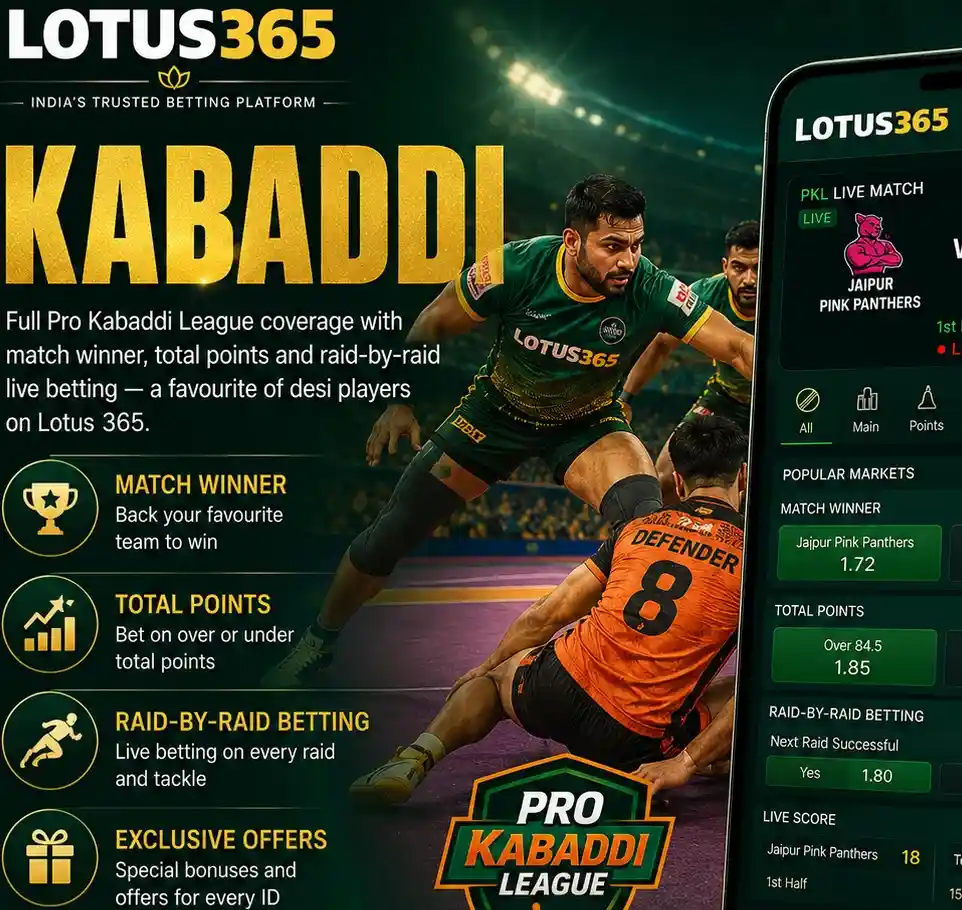 Kabaddi betting on Lotus365