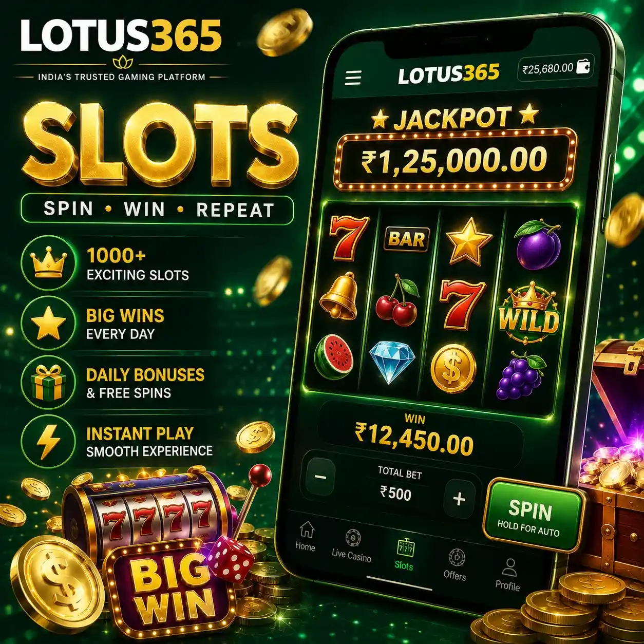 Online slots on Lotus365