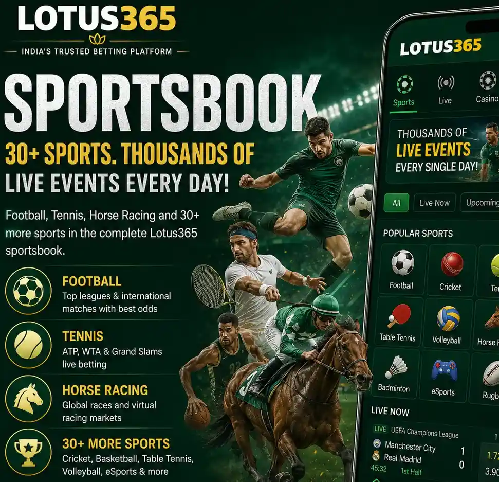 Lotus365 sportsbook – 30+ sports